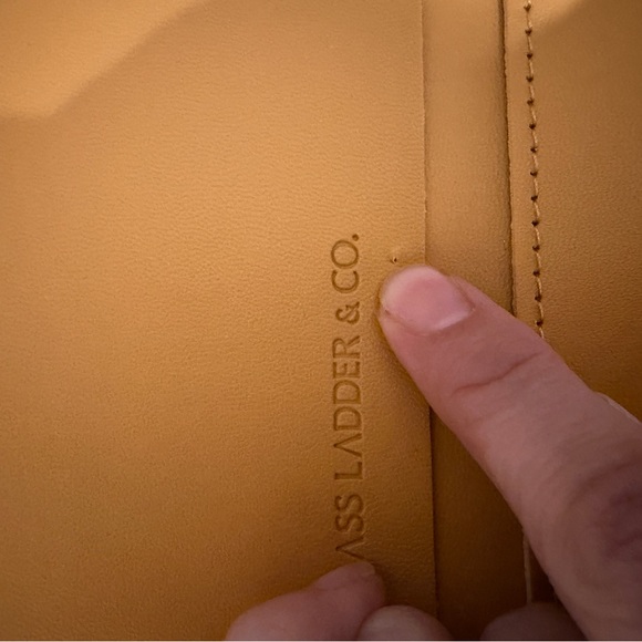 Glass Ladder & Co. Leather Tech Organizer  Mustard Yellow Women's Bag - Picture 5 of 11